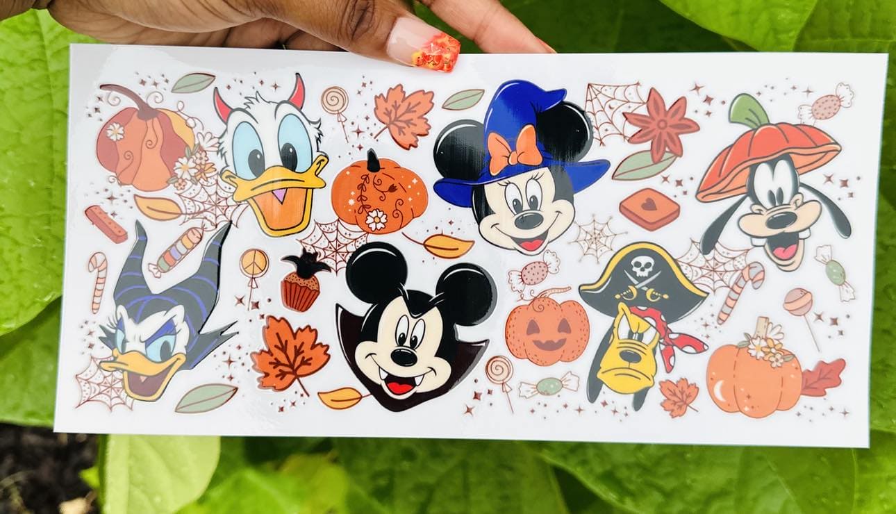 Mouse Halloween Friends 16 OZ UV DTF Wrap