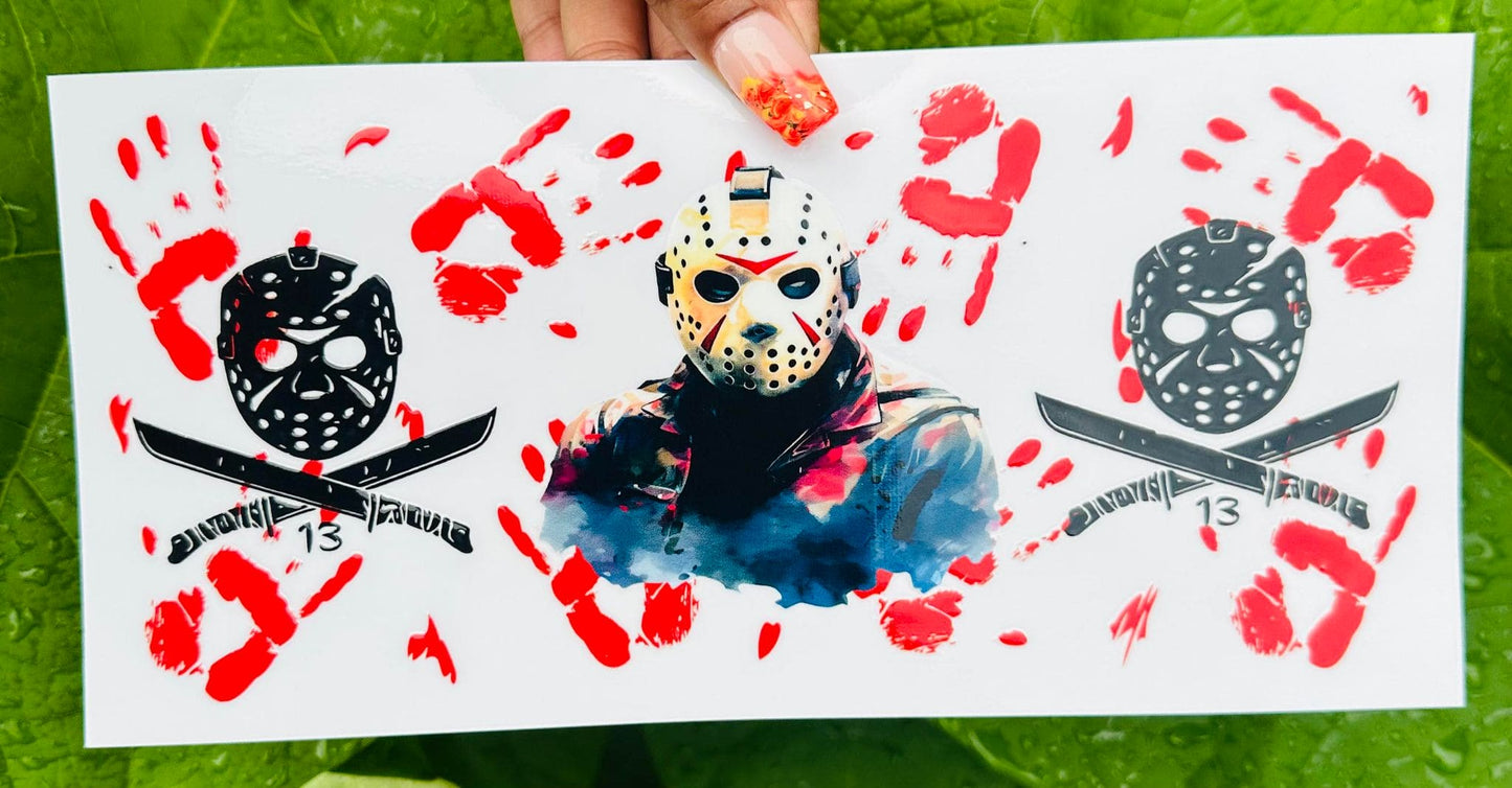 Hockey Mask Killer 16 OZ UV DTF Wrap