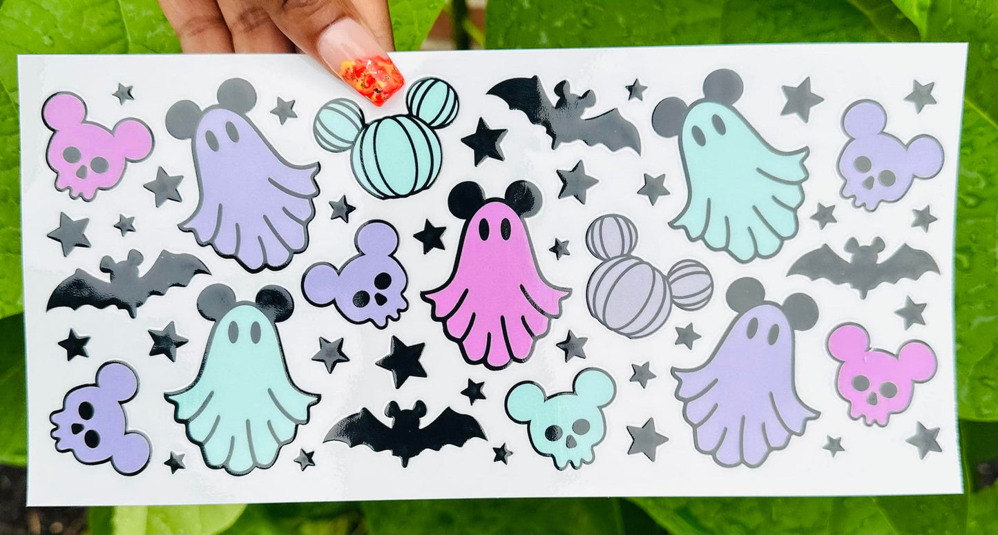 Ghost Mouse 16 OZ UV DTF Wrap