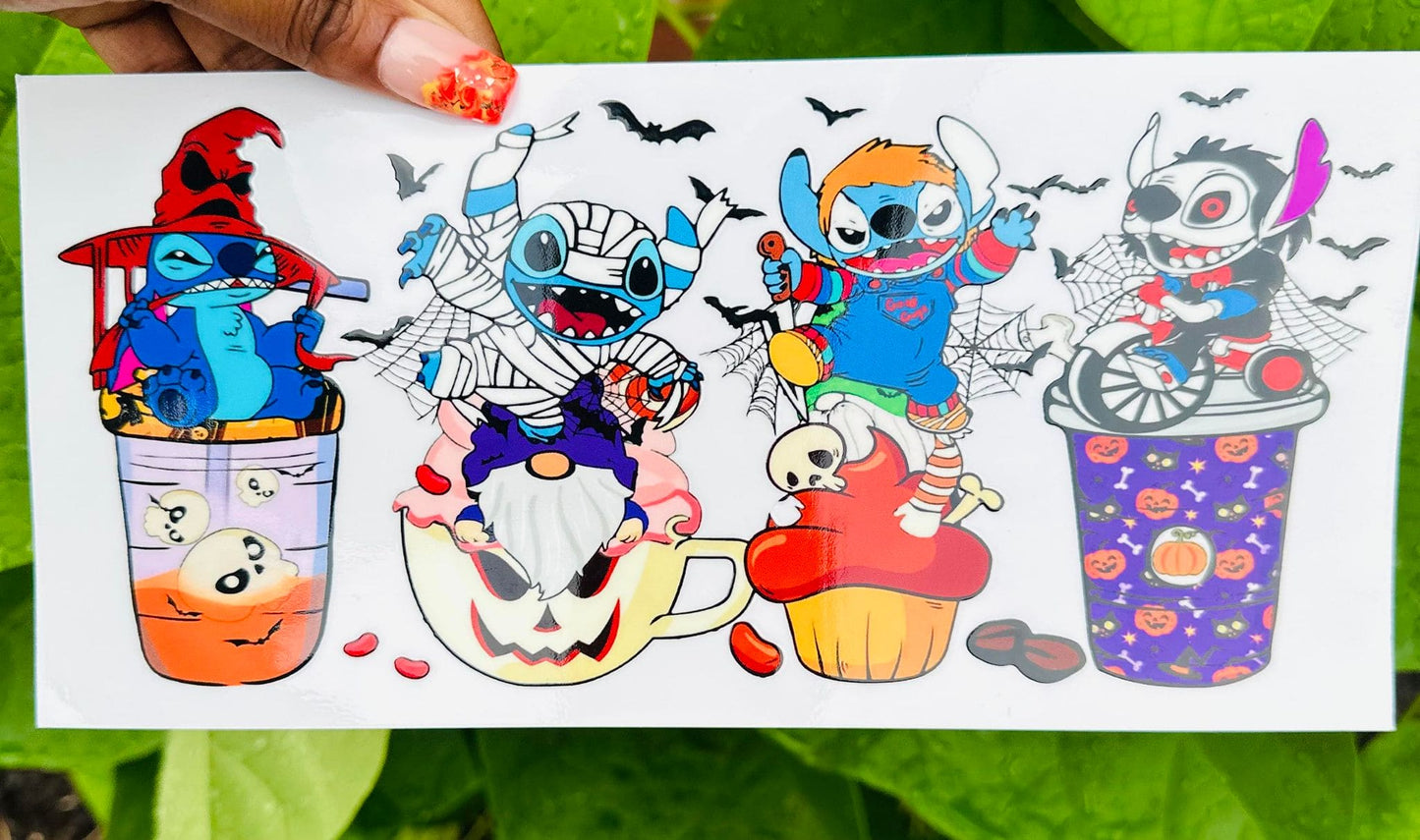 Alien Halloween Coffee 16 OZ UV DTF Wrap