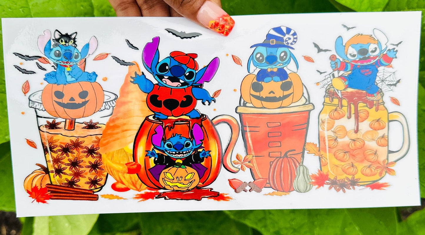 Fall Alien Coffee 16 OZ UV DTF Wrap