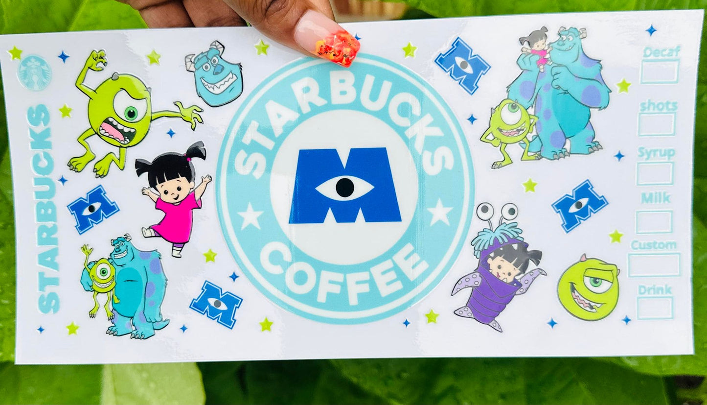 Monster Coffee 16 OZ UV DTF Wrap