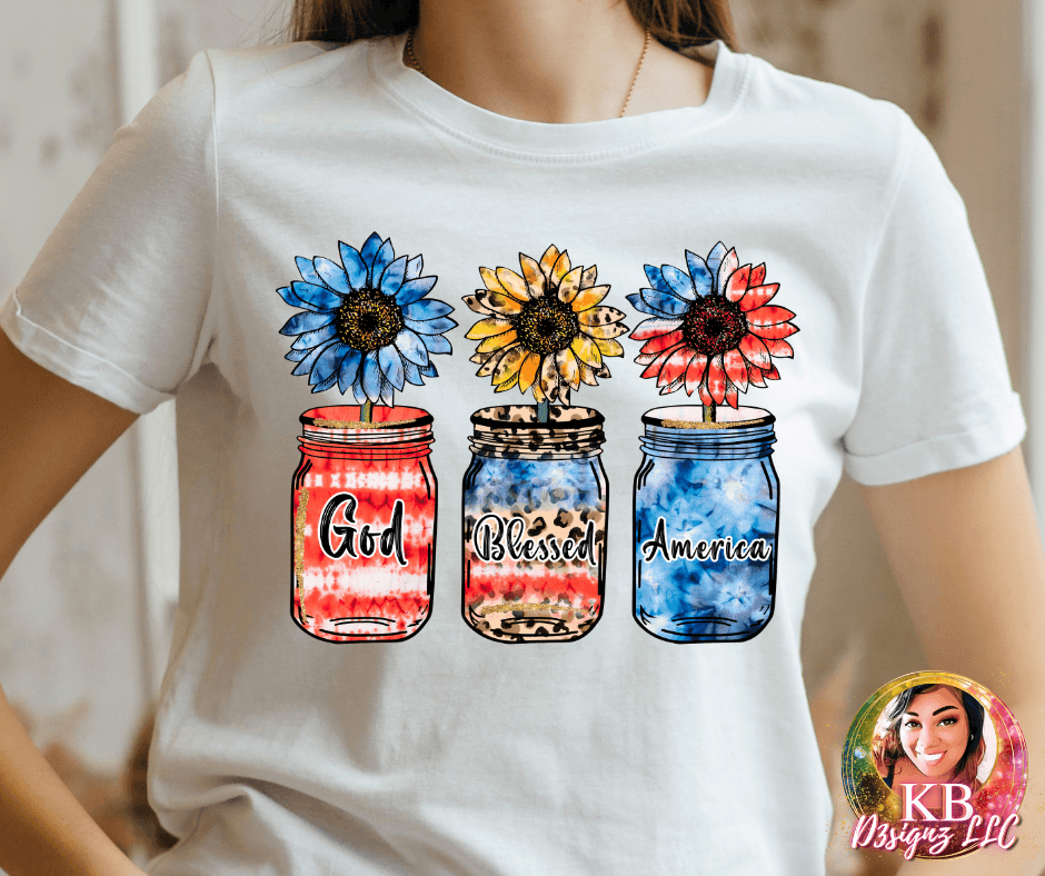 God Bless America DTF Transfer