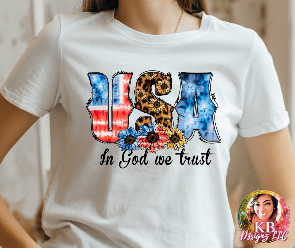 USA In God We Trust DTF Transfer