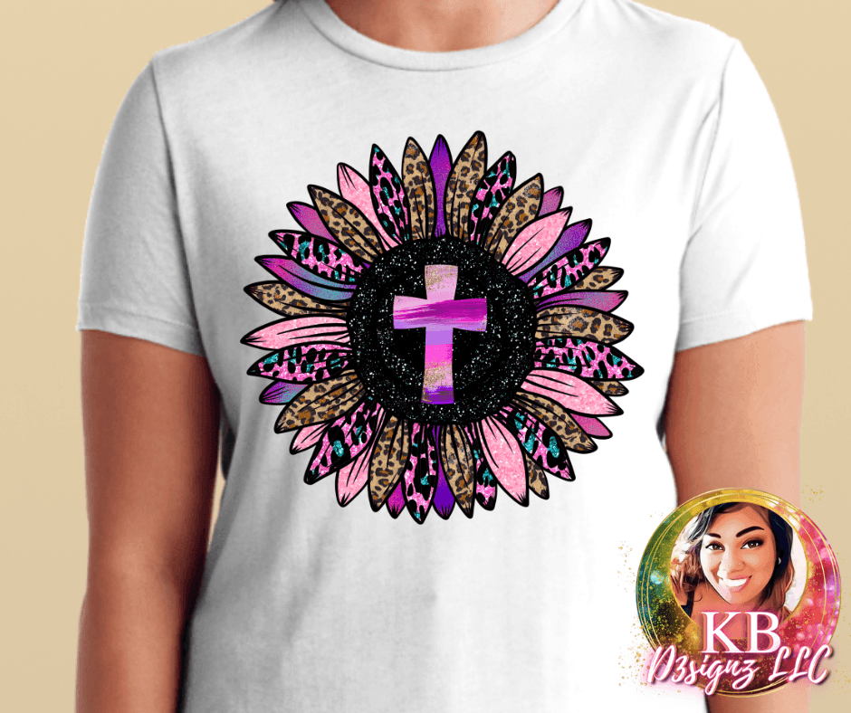 Flower Cross DTF Transfer