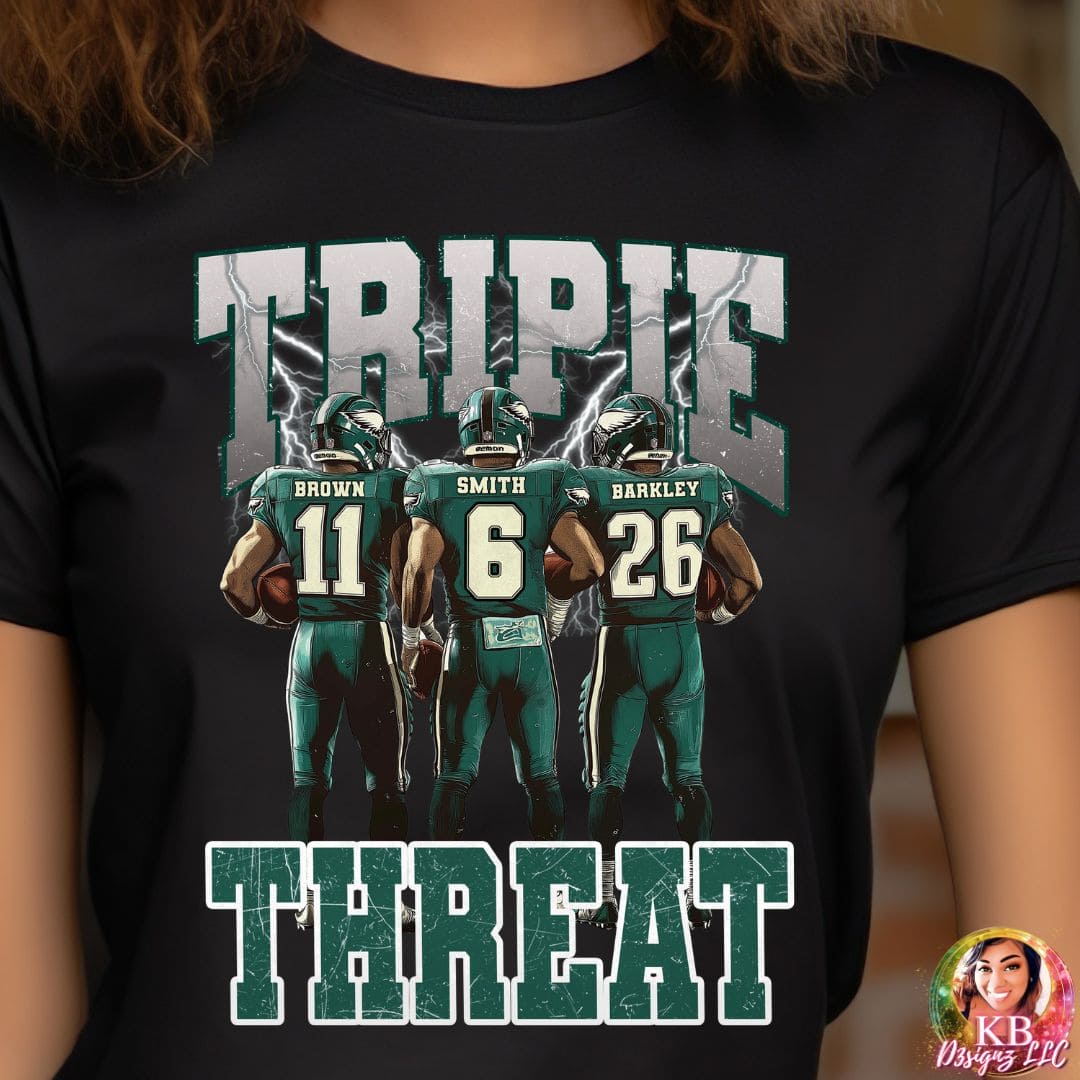 Triple Threat Philadelphia Eagle DTF Transfer