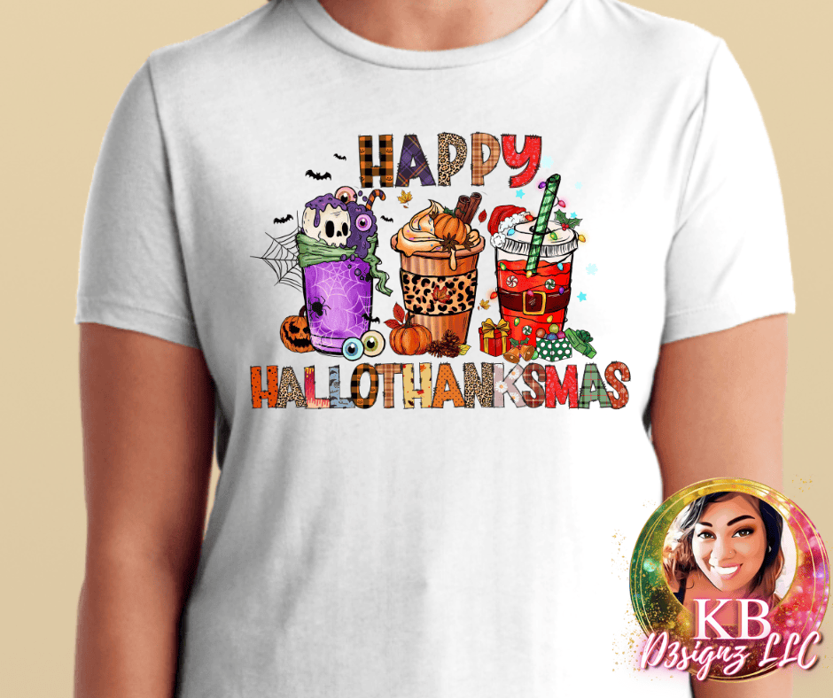 Happy HalloThanksMas DTF Transfer