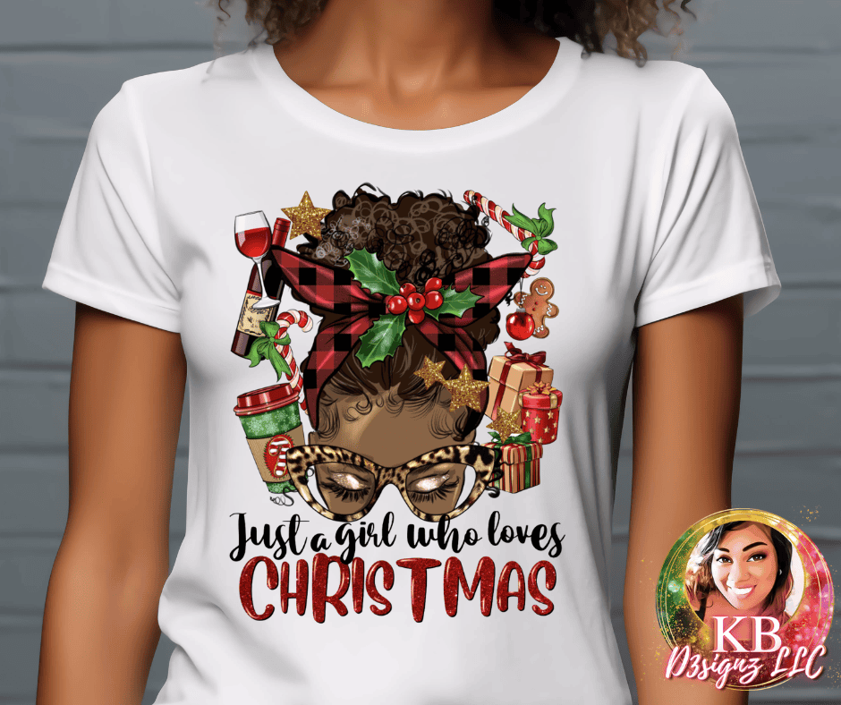 Just A Girl That Loves Christmas DTF Transfer