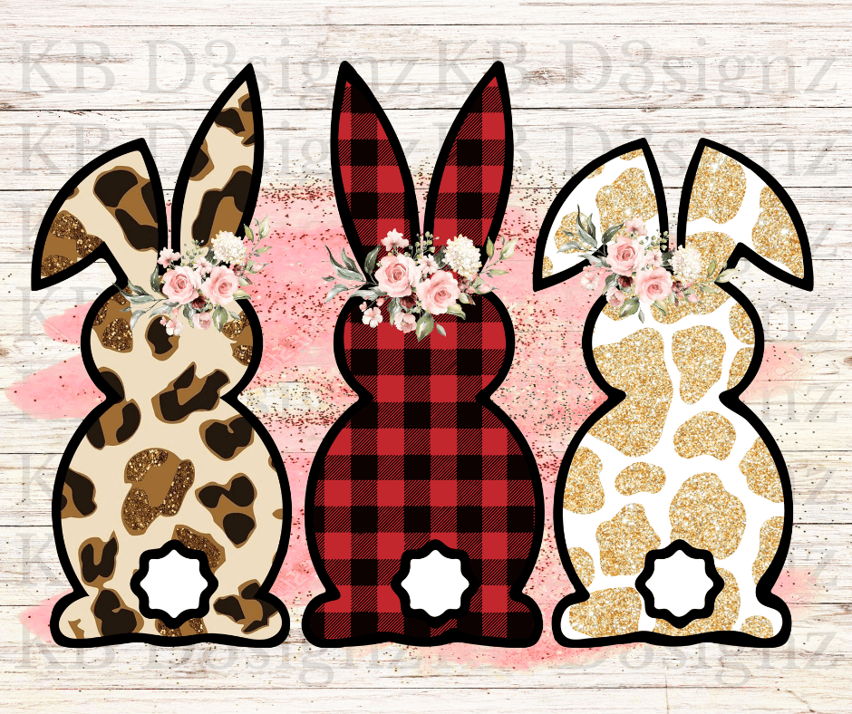 Leopard Easter Bunny DTF Transfer
