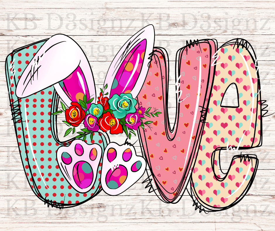 Love Easter DTF Transfer