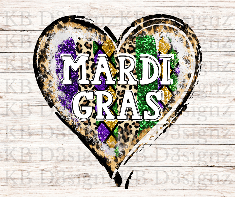 Mardi Gras Heart