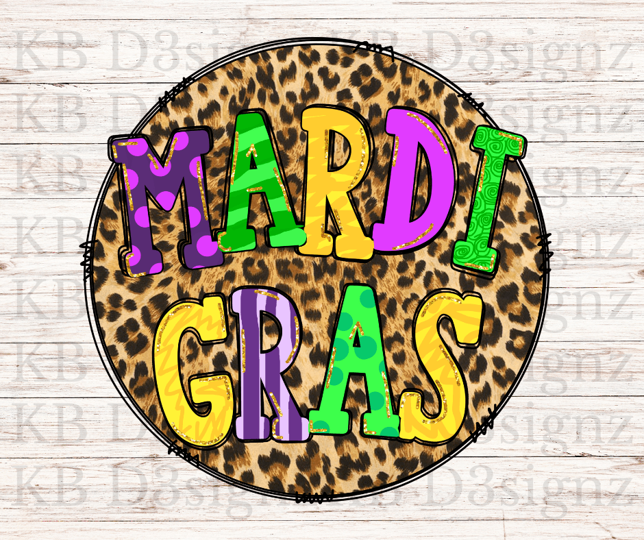Mardi Gras Leopard Print