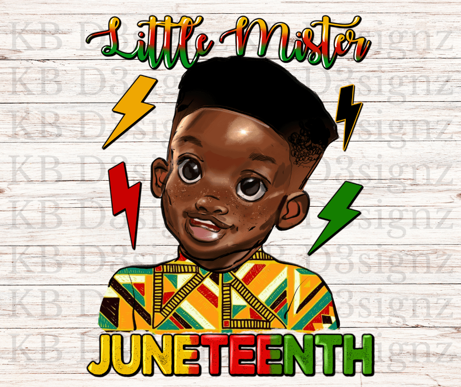Little Mister Juneteenth DTF Transfer