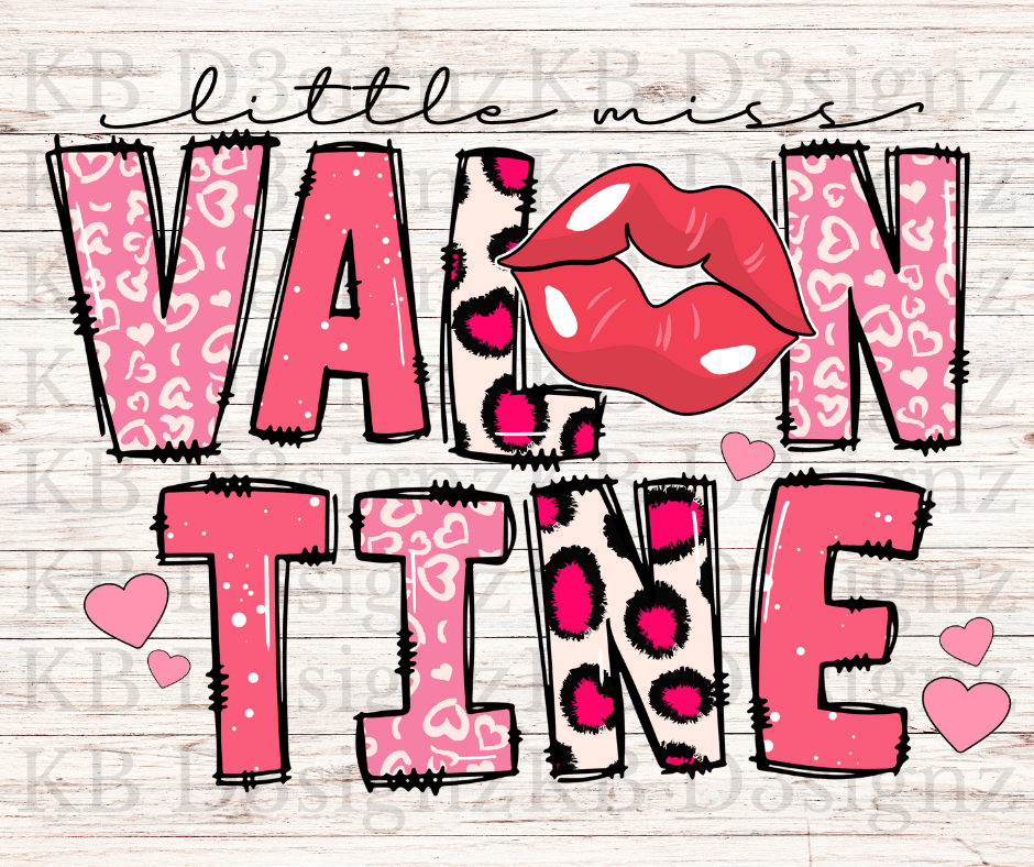 Little Miss Valentine DTF Transfer