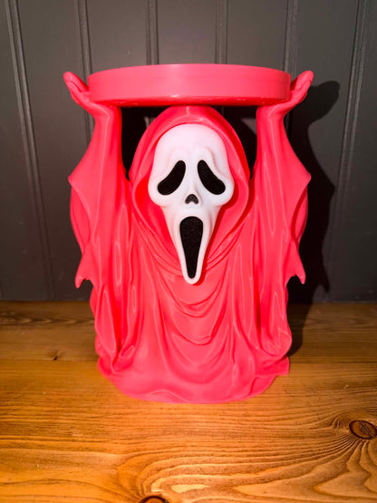 Ghost Face Inspired 3-Wic Candle Holder