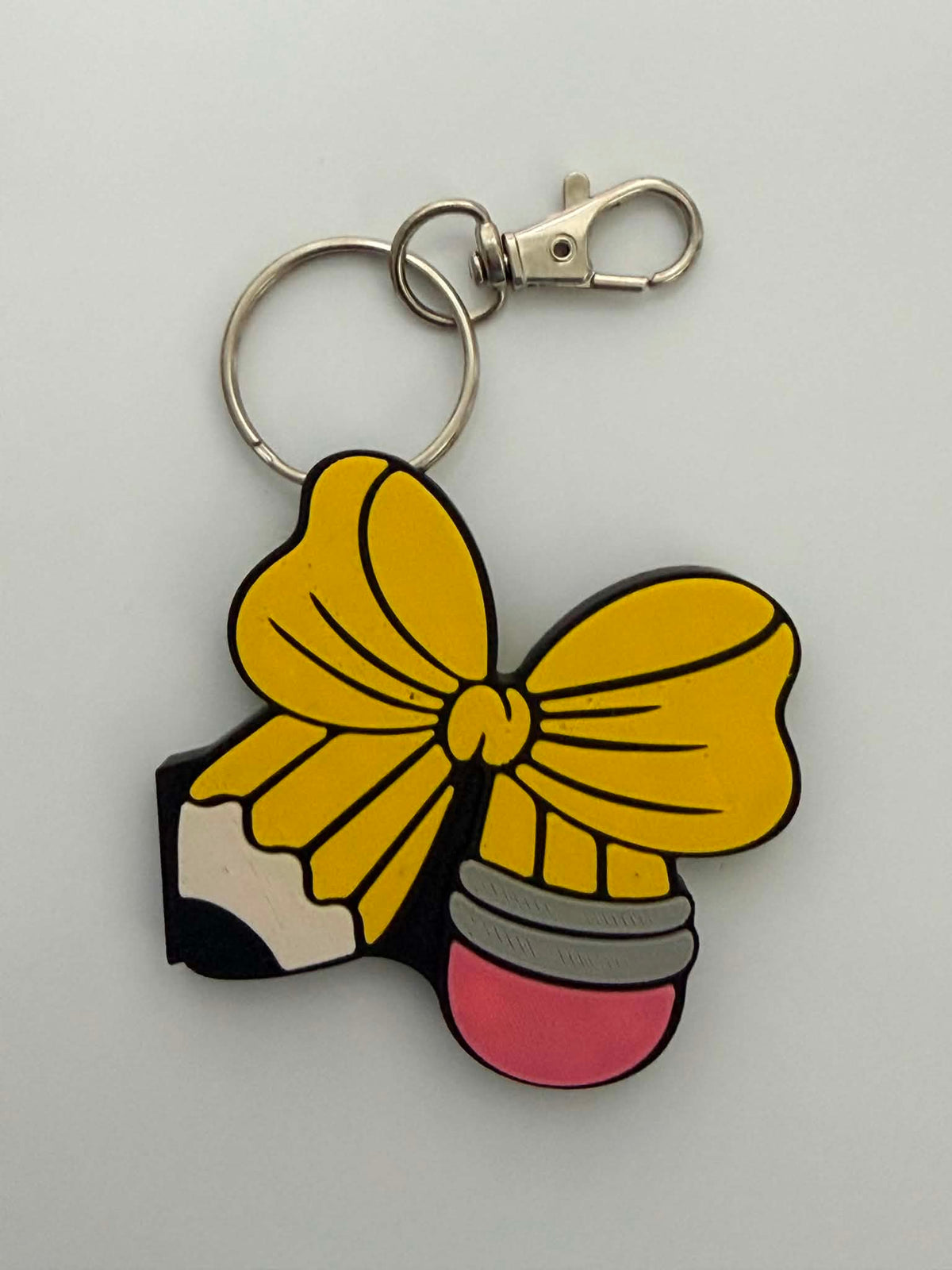 Pencil Bow Soda Can Opener Keychain