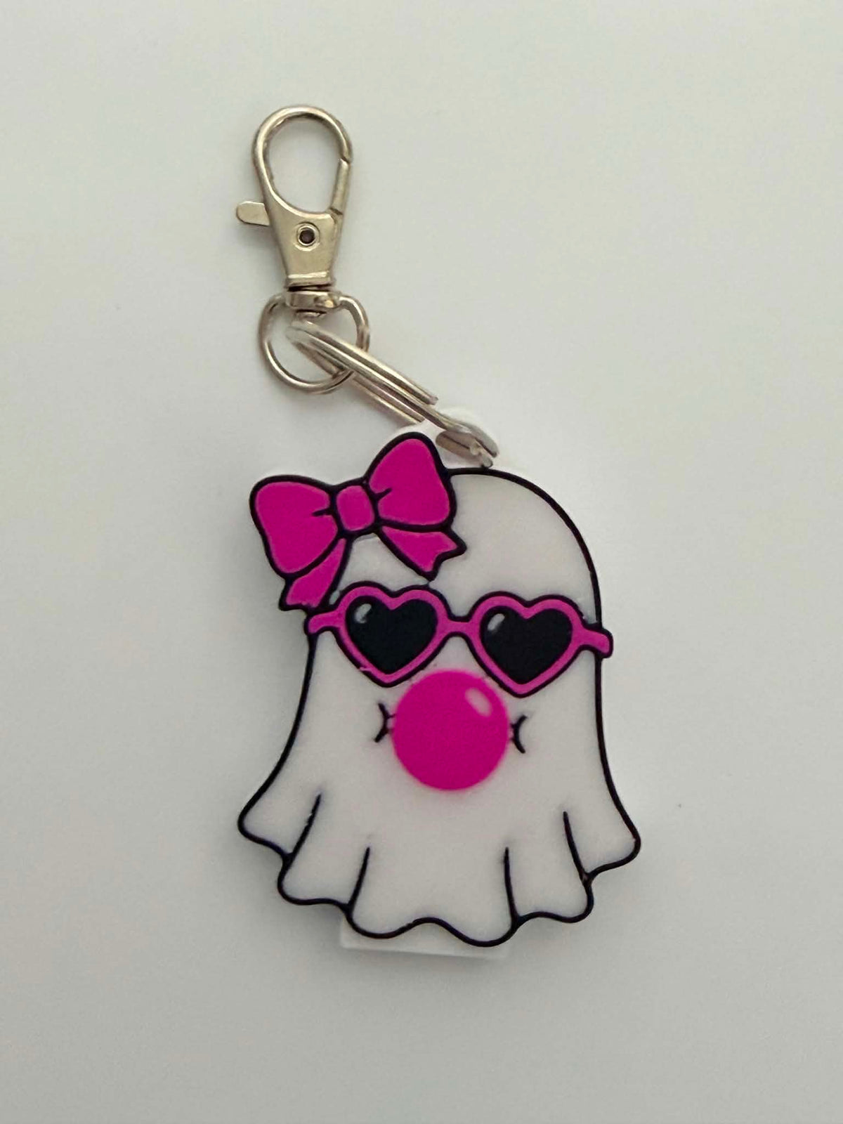 Cute Bubble Gum Ghost Soda Can Opener Keychain