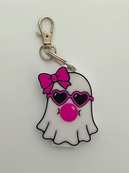 Cute Bubble Gum Ghost Soda Can Opener Keychain
