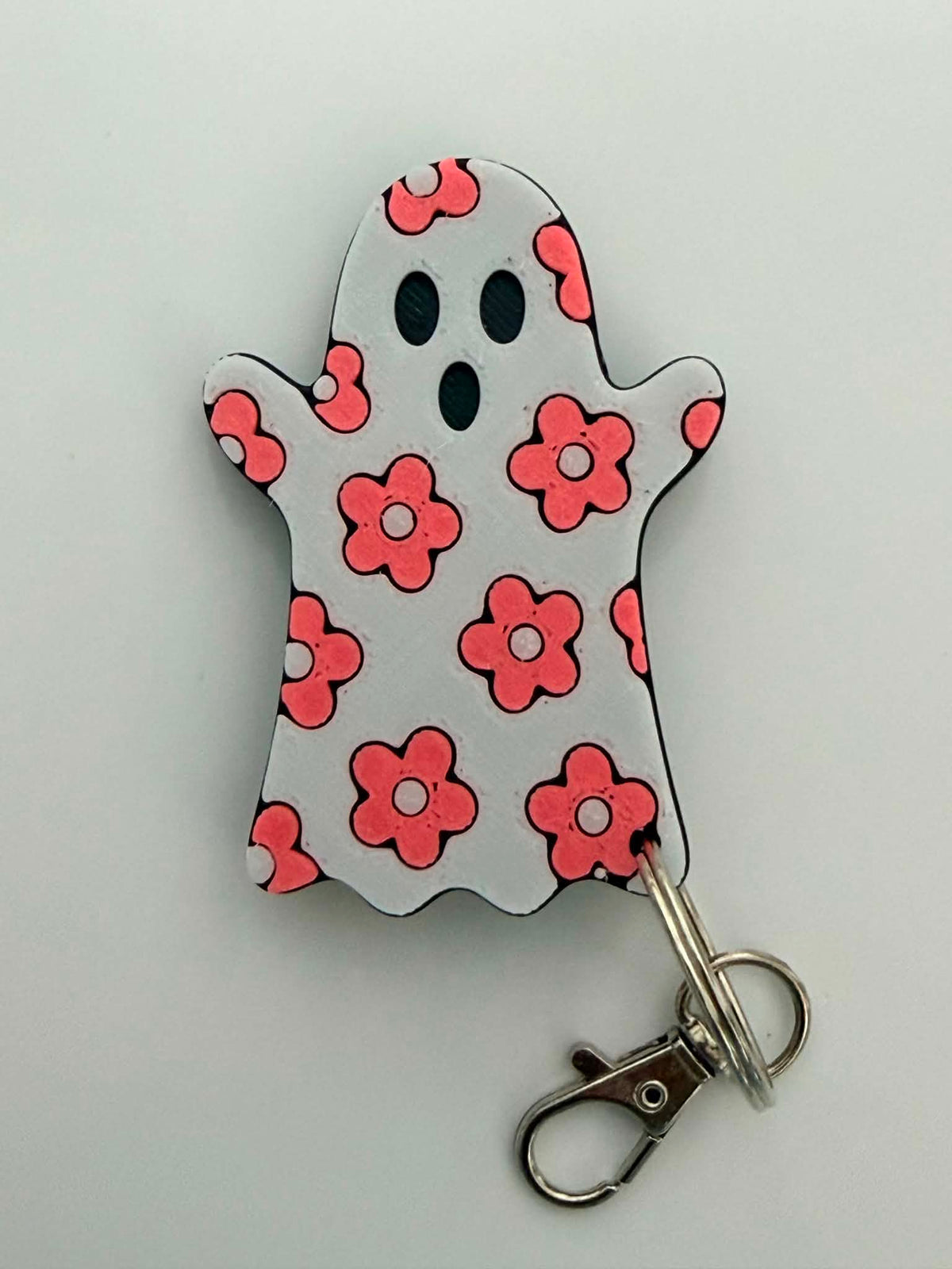 Flower Ghost Soda Can Opener Keychain