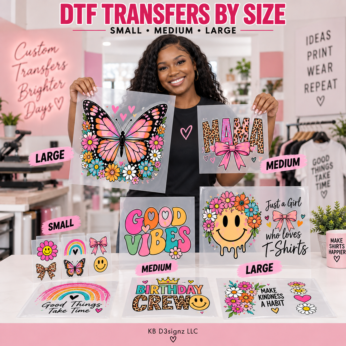Custom DTF Transfers By Size