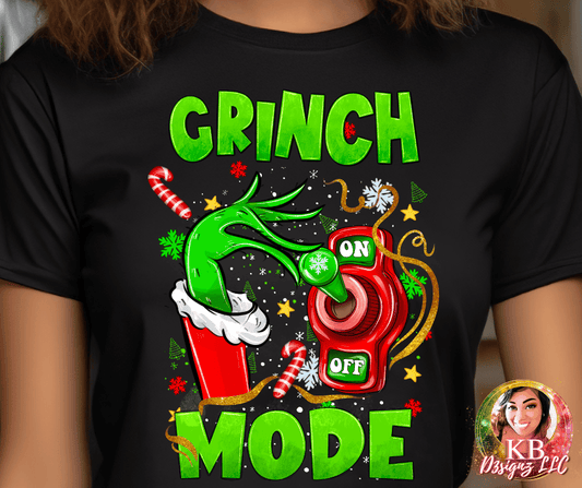 Grinch Mode Christmas DTF Transfer