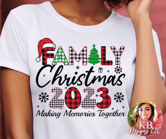 Family Christmas 2023 Matching T-Shirt DTF Transfer