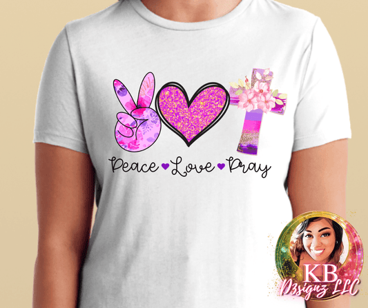 Peace Love Pray DTF Transfer