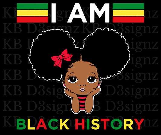 I Am Black History Puff Girl